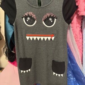 H&M Charcoal Dress with Black Accents